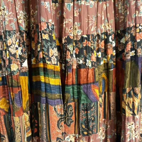 COLORFUL PEASANT HIPPIE BOHO  SKIRT - Picture 3 of 3